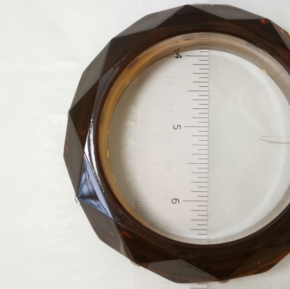 Chunky Statement Bangle Bracelet Grey with Crystals NWT - Picture 5 of 5